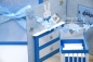Preview: Explosionsbox Baby ca. 10x10x10cm | Geldgeschenk Geburt | Baby Zimmer, Kinderzimmer | Motiv: Wolken | blau weiß | Art. Nr. 00020506