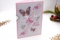 Preview: Karte Geburtstag | Geburtstagskarte | Glückwunschkarte | Motiv: Schmetterlinge | rosa weiß | Art. Nr. 02000301