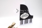Preview: C6 Karte Geburtstag Piano Klavier | Motiv: Klavierflügel mit Musiknoten | grau weiß | Art. Nr. 02000901