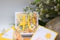 Preview: Explosionsbox Geburtstag ca. 7x7x7cm | Geldgeschenk | Zierschachtel | Motiv: Tropical floral | gelb orange | Art. Nr. 02020002 20 60 30 50 40