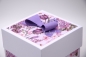 Mobile Preview: Explosionsbox Geburtstag personalisierbar | Geldgeschenk | Torte eckig | Motiv: Blüten floral | pastell lila | Art. Nr. 02020407 20 60 30 70 40 50 80
