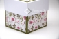 Preview: Explosionsbox Runder Geburtstag personalisierbar | Geldgeschenk | Torte eckig | Motiv: Blüten floral | olivgrün pink | Art. Nr. 02020608 20 60 70