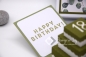 Preview: Explosionsbox Geburtstag personalisierbar | Geldgeschenk | Torte eckig | Motiv: floral Eukalyptus | olivgrün | Art. Nr. 02020613 20 60 30 70 40 50 80