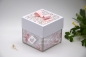 Preview: Explosionsbox 18. Geburtstag Zahl personalisierbar | Geldgeschenk | Zierschachtel | Motiv: künstlerisch floral | grau rosa pastell | Art. Nr. 02020807 20 60 30 50 40