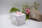 Preview: Explosionsbox 18. Geburtstag Zahl personalisierbar | Geldgeschenk | Zierschachtel | Motiv: Ranken floral | grau rosa pastell | Art. Nr. 02020814 20 60 30 50 40
