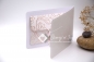 Preview: C6 Gutscheinkarte Hochzeit | Geldkarte | Hochzeitskarte | Motiv: Hochzeitsauto, Blume rosa | silber metallic | Art. 03011001-10