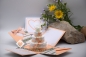 Preview: Explosionsbox Hochzeit ca. 9x9x9cm | Geldgeschenk | Torte rund | floral | pastell pfirsich weiß | Art. Nr. 03020102