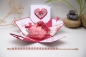 Preview: Explosionsbox Liebe, Valentinstag | Geldgeschenk | Zierschachtel | Motiv: floral Rosen Herz | rot pink | Art. Nr. 03020201 30 60 30 70 40 50 80