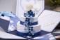 Preview: Explosionsbox Hochzeit ca. 9x9x9cm | Geldgeschenk | Torte rund | Herzen | blau weiß | Art. Nr. 03020503
