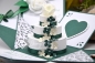 Preview: Explosionsbox Hochzeit ca. 9x9x9cm personalisierbar | Geldgeschenk | Torte rund | floral | grün weiß | Art. Nr. 03020603