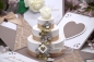 Preview: Explosionsbox Hochzeit ca. 9x9x9cm personalisierbar | Silberhochzeit | Geldgeschenk | Torte rund | vintage | taupe weiß | Art. Nr. 03020701