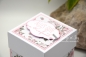 Preview: Explosionsbox Kommunion/Konfirmation/Firmung/Taufe | Geldgeschenk | Buchschachtel | Motiv: floral | rosa weiß | Art. Nr. 04020301