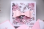 Preview: Explosionsbox Muttertag/ Runder Geburtstag | Geldgeschenk | Herzschachtel | Motiv: Blüten floral | rosa weiß | Art. Nr. 06020302