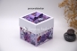 Preview: Explosionsbox Muttertag/ Runder Geburtstag | Geldgeschenk | Zierschachtel | Motiv: Blüten floral | pastell lila flieder weiß | Art. Nr. 06020403