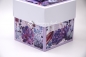 Preview: Explosionsbox Muttertag/ Runder Geburtstag | Geldgeschenk | Zierschachtel | Motiv: Blüten floral | pastell lila flieder weiß | Art. Nr. 06020403
