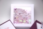 Preview: Explosionsbox Muttertag/ Runder Geburtstag | Geldgeschenk | Zierschachtel | Motiv: Blüten floral | pastell lila flieder feige weiß | Art. Nr. 06020404