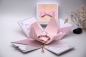 Preview: Explosionsbox Muttertag/ Runder Geburtstag | Geldgeschenk | Zierschachtel | Motiv: Blüten floral Zickzack | grau rosa | Art. Nr. 06020802