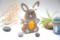 Preview: Eierhalter Hase | Gastgeschenk Ostern | Goodie Ostergeschenk | Motiv: Hase | taupe | Art. Nr. 07050701
