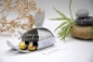 Preview: Gastgeschenk Ostern personalisierbar | Goodie Ostergeschenk | Zierschachtel | Motiv: Hasenohren | grau weiß | Art. Nr. 07050801