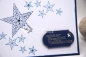 Preview: Karte Weihnachten | Weihnachtskarte | Motiv: Sterne | blau weiß | Art. Nr. 10000504
