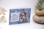 Preview: Karte Weihnachten | Weihnachtskarte | Motiv: Schneeflocken Schneemann | weiß blau | Art. Nr. 10000505