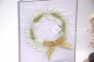 Preview: Weihnachtskarte | Weihnachtskranz mit Schleife gold | Karte Weihnachten | Text Frohe Weihnachten | grau weiß | Art. Nr. 10000801-1
