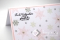 Preview: Karte Weihnachten | Weihnachtskarte | Motiv: Schneeflocken pastell rosa grün | weiß | Art. Nr. 10001001