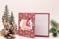 Preview: Gutschein Karte Weihnachten | Karte | Geldkarte | Weihnachtskarte | Motiv: Schneeflocken | bordeauxrot weiß | Art. Nr. 10010204