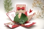 Preview: Explosionsbox Weihnachten | Geldgeschenk | Zierschachtel | Motiv: Mistelzweige | rot weiß | Art. Nr. 10020202