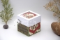 Preview: Explosionsbox Weihnachten | Geldgeschenk | 3D Tannenbaum | Schütteldeckel | Motiv: Vögel Merry Christmas | olivgrün rot | Art. Nr. 10020605