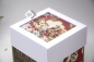 Preview: Explosionsbox Weihnachten | Geldgeschenk | 3D Tannenbaum | Schütteldeckel | Motiv: Vögel Merry Christmas | olivgrün rot | Art. Nr. 10020605