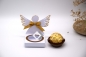 Preview: 5x Gastgeschenke Weihnachten | Tischdekoration | Wichtelgeschenke | Motiv: Engel | weiß gold | Art. Nr. 10051001