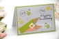 Preview: Einladungskarten Einschulung Schule personalisierbar | Motiv: Buntstift mit Farbkleckse | limette | Art. Nr. 13090601