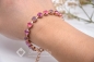 Preview: Armband mit Swarovski ® Kristallen Elements | Geldgeschenk | Kristallfarben rosa pink | Armbandfassungfarbe rosegold | Art. Nr. 50120301