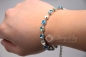 Preview: Armband mit Swarovski ® Kristallen Elements | Geldgeschenk | Kristallfarben türkis weiß | Armbandfassungfarbe rhodium | Art. Nr. 50121301