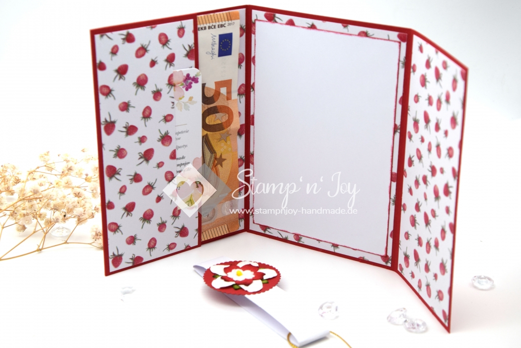 Gutscheinkarte Geburtstag | Geldkarte | Geburtstagskarte | Motiv: Erdbeeren | rot | Art. 02010201