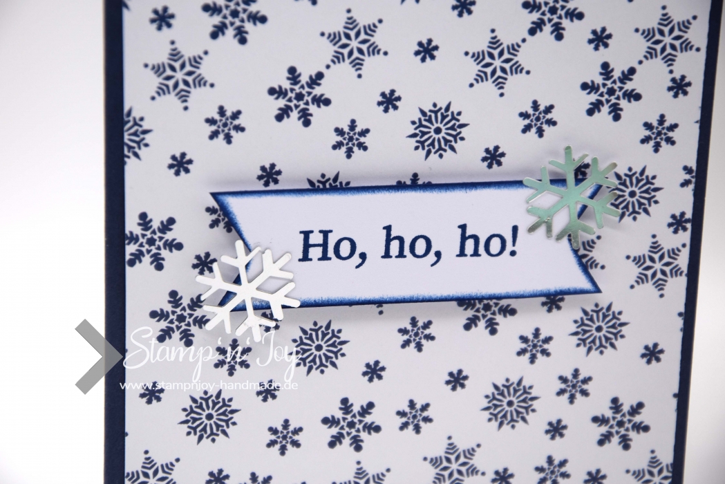 Karte Weihnachten | Weihnachtskarte | Motiv: Schneeflocken | blau weiß | Art. Nr. 10000503