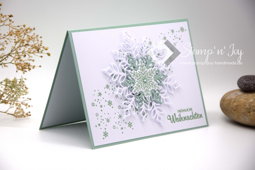 Karte Weihnachten | Weihnachtskarte | Motiv: Schneeflocken | mint | Art. Nr. 10001302