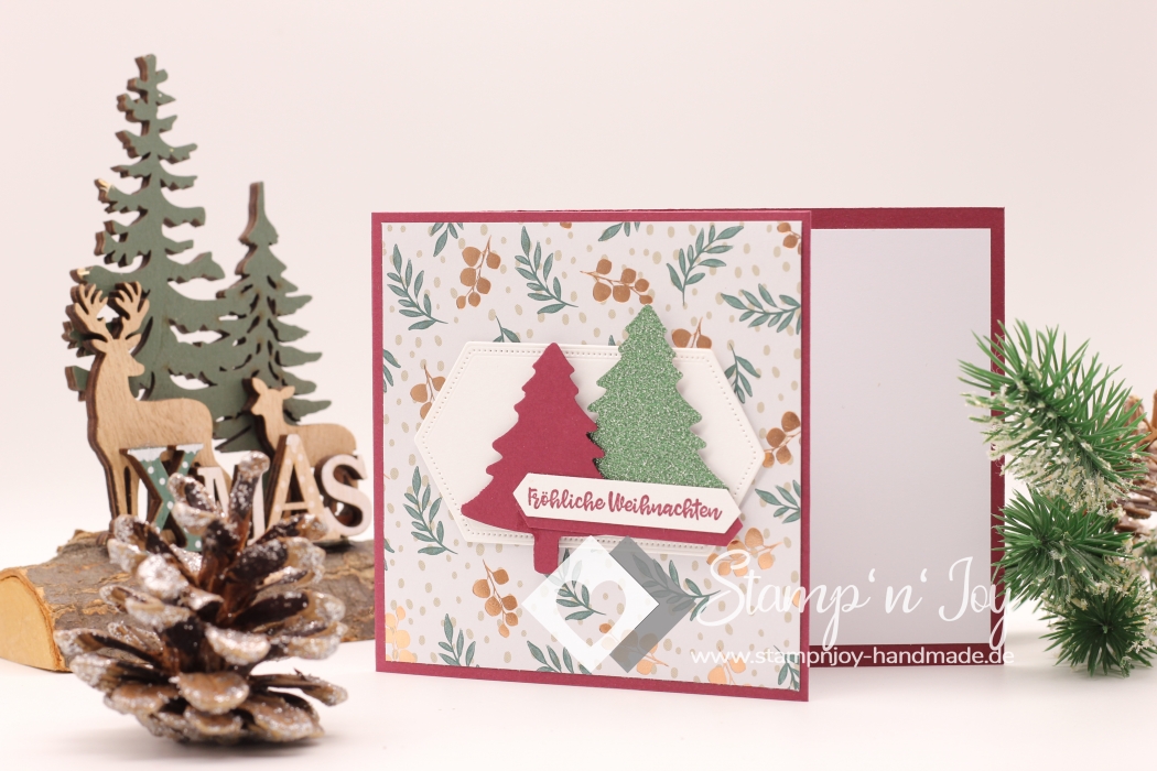 Gutschein Karte Weihnachten | Karte | Geldkarte | Weihnachtskarte | Motiv: Zweige | bordeauxrot | Art. Nr. 10010201