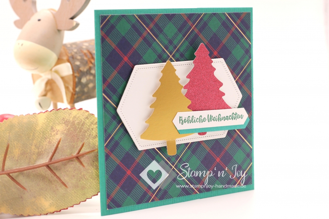 Gutschein Karte Weihnachten | Karte | Geldkarte | Weihnachtskarte | Motiv: gestreift | tannengrün | Art. Nr. 10010603