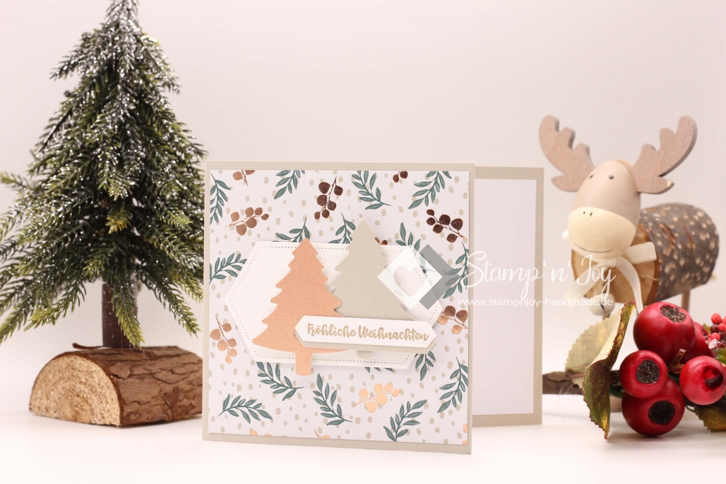 Gutschein Karte Weihnachten | Karte | Geldkarte | Weihnachtskarte | Motiv: Tannenzweige | savanne kupfer | Art. Nr. 10010701