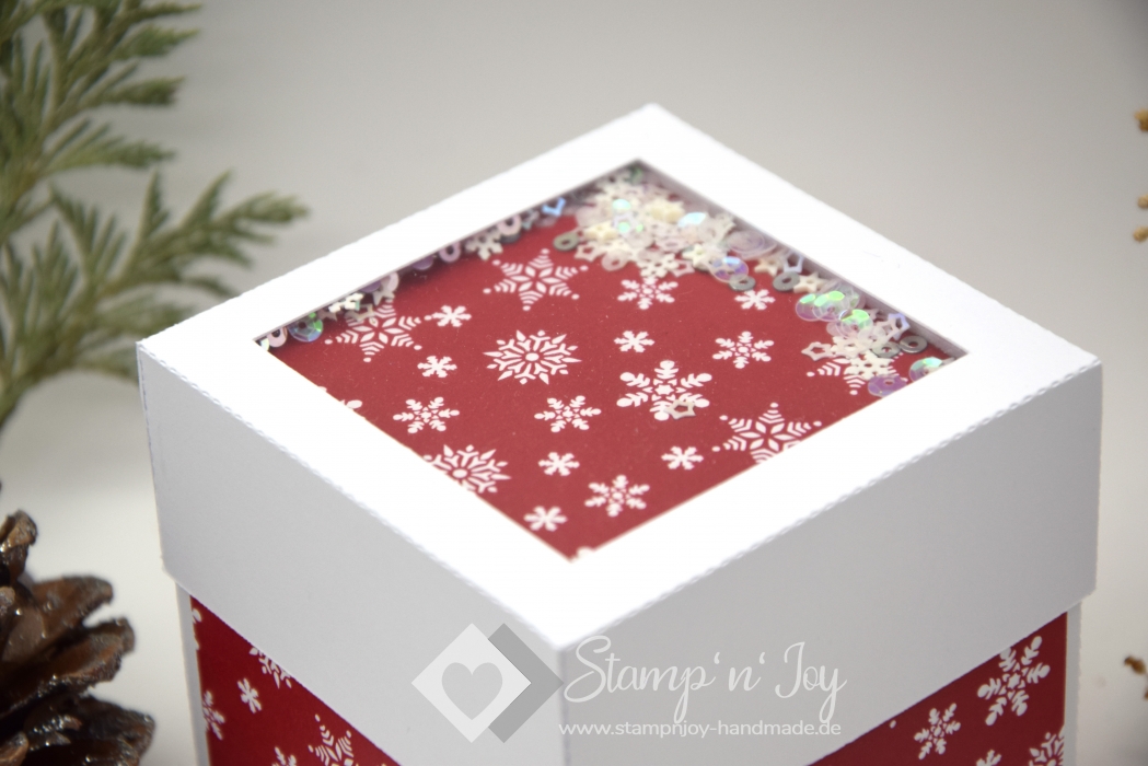 Explosionsbox Weihnachten | Geldgeschenk | Zierschachtel | Motiv: Weihnachtsmann | weiß rot | Art. Nr. 10021001