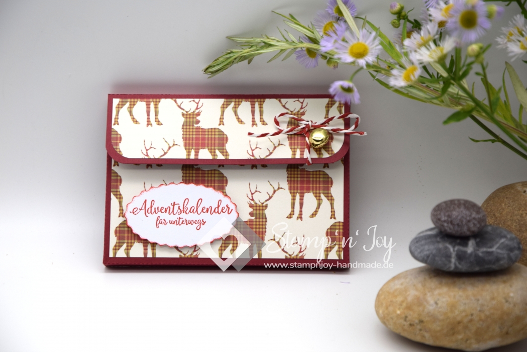 Adventskalender to go mit Schokolinsen | Motiv: Hirsch, Weihnachten | bordeauxot | Art. Nr. 10060201