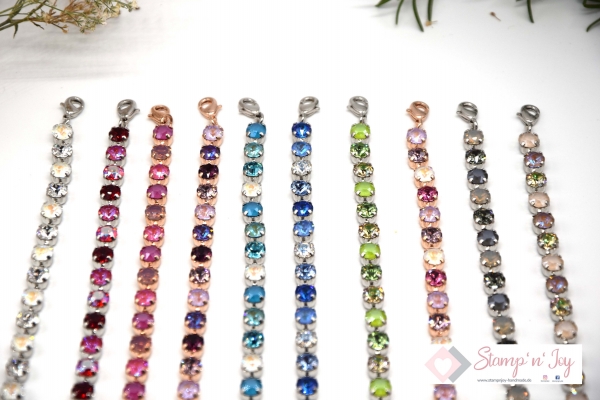 Armband mit Swarovski ® Kristallen Elements | Geldgeschenk | Kristallfarben lila | Armbandfassungfarbe rosegold | Art. Nr. 50120401