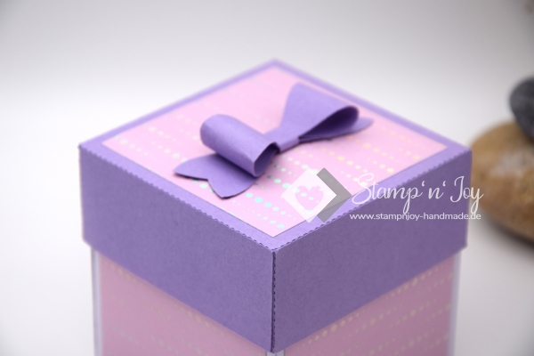 Explosionsbox Geburtstag personalisierbar | Geldgeschenk | Zierschachtel | Motiv: gepunktet | lavendel lila | Art. Nr. 02020406 20 60 30 50 40 70 80
