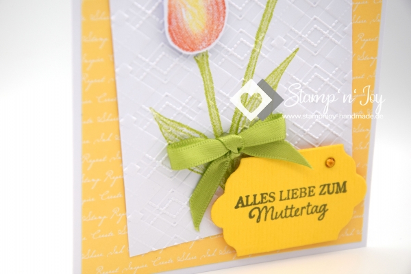 Karte Muttertag | Motiv: gelb rote Tulpen floral | gelb | Art. Nr. 06000001