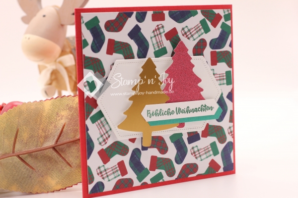 Gutschein Karte Weihnachten | Karte | Geldkarte | Weihnachtskarte | Motiv: Nikolaussocken | rot | Art. Nr. 10010205