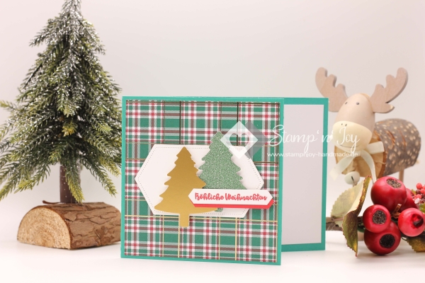 Gutschein Karte Weihnachten | Karte | Geldkarte | Weihnachtskarte | Motiv: gestreift | grün | Art. Nr. 10010604