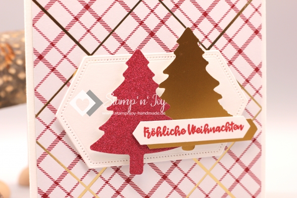 Gutschein Karte Weihnachten | Karte | Geldkarte | Weihnachtskarte | Motiv: gestreift | weiß rot | Art. Nr. 10011004