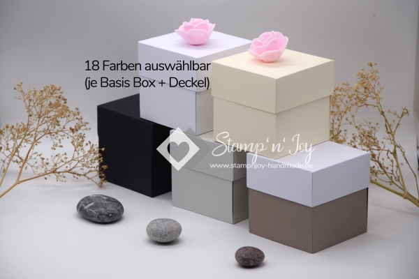 DIY Explosionsbox zum Selbstgestalten blanko UNIFARBEN ca. 7x7x7cm | Geldgeschenk | Motiv: UNIFARBEN | Art. Nr. 90029001 20 30 60 70 50